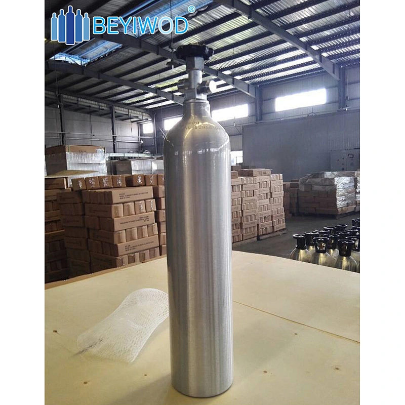 low price 4.6L aluminum oxygen cylinder oxygen gas cylinder with CGA870 valve with cart for sale
