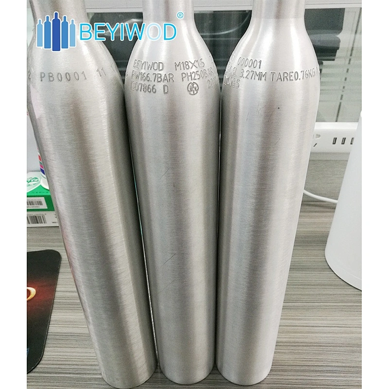 0.6L aluminum co2 cylinder co2 gas cylinder co2 bottle 420g 425g for soda maker