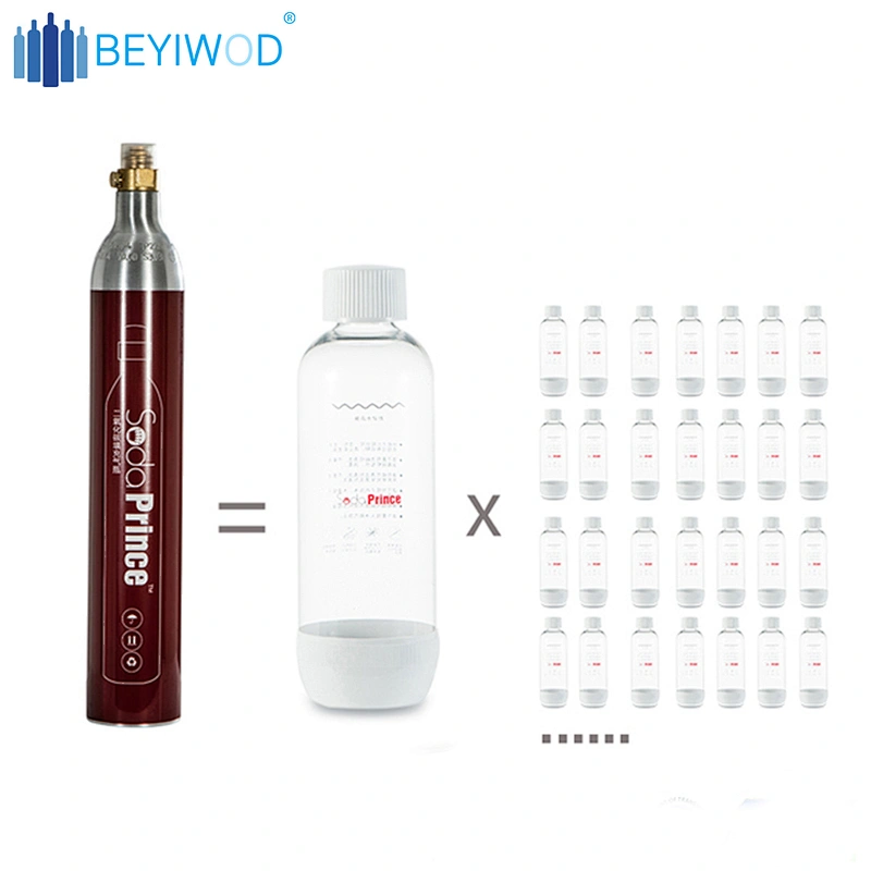 EN ISO 7866 Standard 0.6L Aluminum cylinder soda cylinder - 60 Liter Carbonator cylinder 14.5oz for soda maker machine