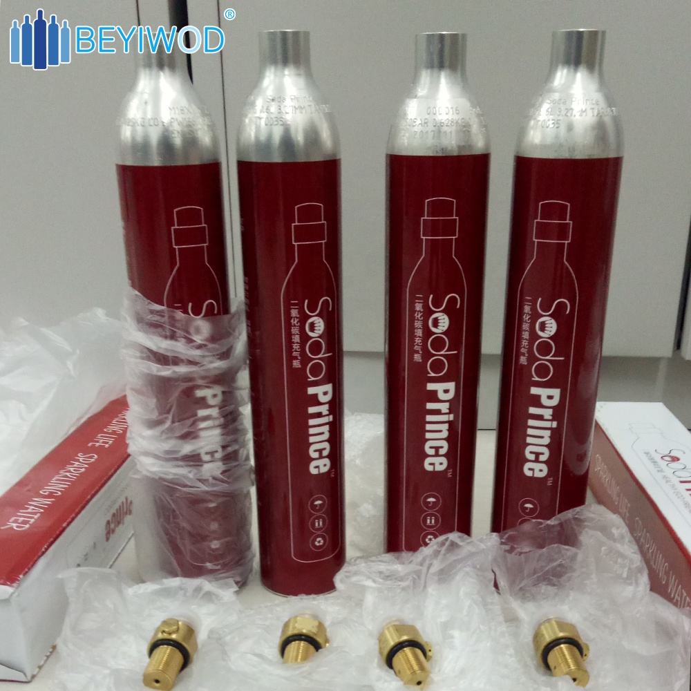 Making 45L-60L soda water 0.6L aluminum co2 bottle/aluminum co2 tank/ aluminum co2 cylinder