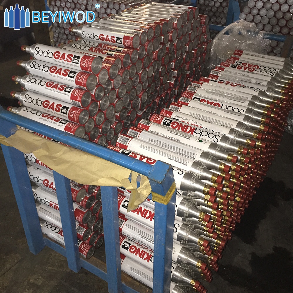 High pressure aluminum cylinder special for water volume 0.6L soda water machine