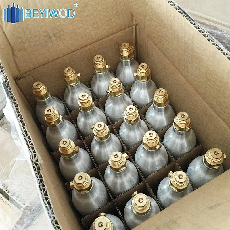 0.6L aluminum co2 cylinder co2 gas cylinder co2 bottle 420g for soda maker