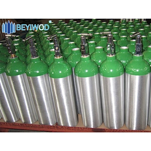 DOT Aluminum Medical Oxygen Gas Cylinder 2216psi 153bar 0.3-21.4L
