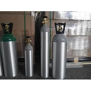 Hot sale USA Standard aluminum oxygen cylinder M6 1L small portable medical oxygen cylinder with pin valve and pin regulator