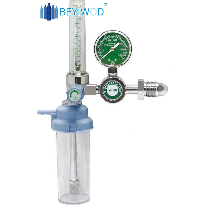Medical digital oxygen pressure regulator cylinder with flow meter