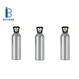Hot sale USA Standard aluminum oxygen cylinder M6 1L small portable medical oxygen cylinder with pin valve and pin regulator
