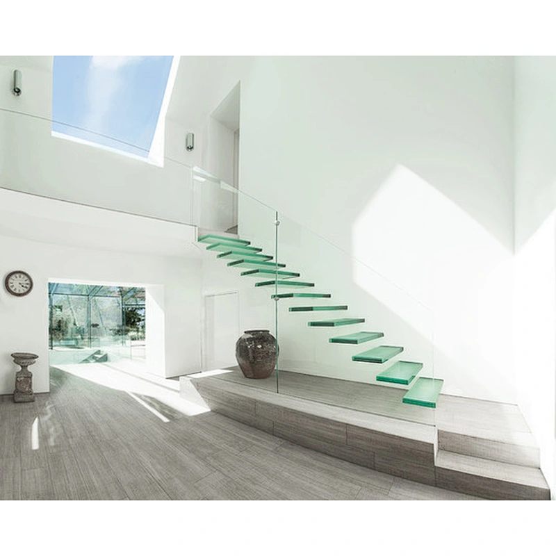 modern wood hidden stringers stairs outdoor floating staircase