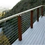 Steel stair railing baluster stainless steel cable railing