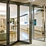 Black Color Double Opening Aluminum B-folding Door From China Factory Competitive Price