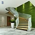 Customized size contemporary style cast iron curved staircase