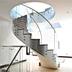 Fashion interior steel stairs custom curved staircase design made in China