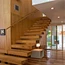 Hot selling floating stair kits wooden tread box stair case