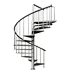 Hot selling spiral staircase fabrication/spiral staircase cast iron