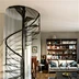 New design factory price beautiful and compact rod railing spiral staircase
