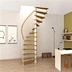 Hot sales wooden steps stairs adopt spiral design used for interior
