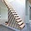 top selling  minimalist floating glass stairs foe villa