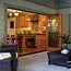 Industrial wood corner folding screen door for home balcony