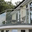 Fancy glass railing design for open balcony