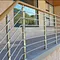 Modern Steel Rob Bar Staircase Railing Stainless Steel Fence Post Glass Railing