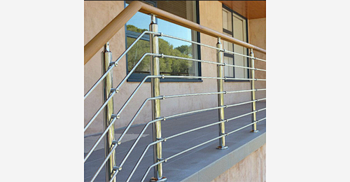 Modern Steel Rob Bar Staircase Railing Stainless Steel Fence Post Glass ...