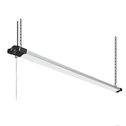 Worbest 46inch2700K-5000K 5CCT Adjustable  Linkable LED Shop Light Black Rectangle LED Shop Light 100%-10% Triac Dimmable Linkable Lighting Linear Integrated LED Hanging Light Install in Damp Location ETL Certification