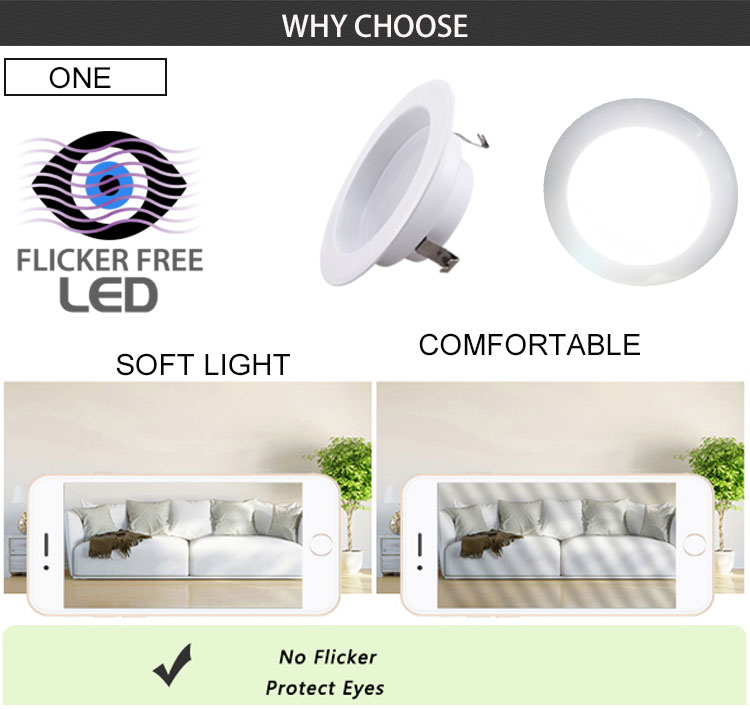 es ul 10w 13w Aluminum Dimmable COB White Recessed Led Downlight