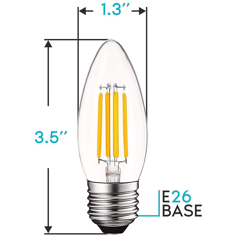 Clear Glass Filament Light Bulb