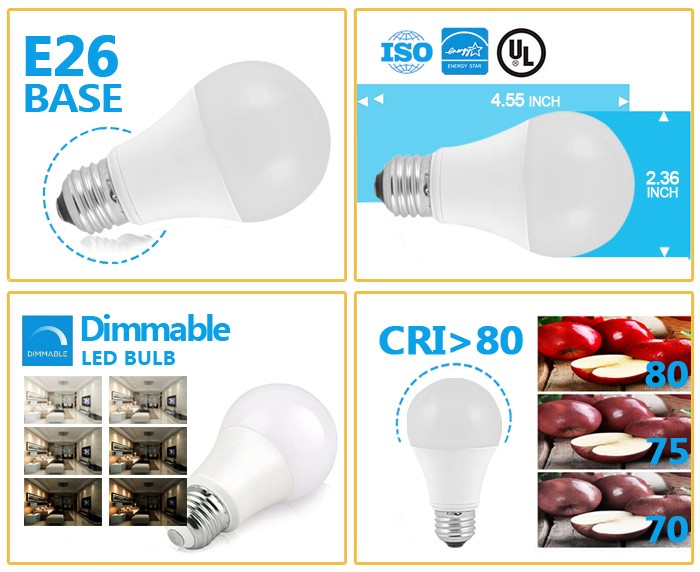 Alibaba China Manufacturer E26 6W Dimmable A19 Bulb Led Lamp UL Energy Star Listed