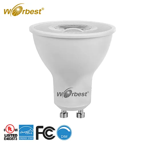 Worbest 4.5W/7W 2700K-5000K Select MR16 GU10 LED Light Bulb Triac Dimmable 25000 Hours Using Time Install in Damp Location LED Spotlight Bulb