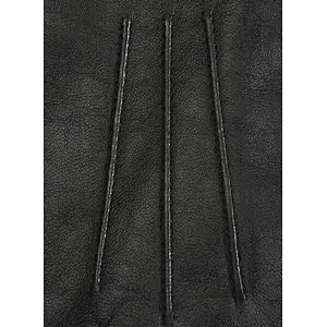 Fashion Gloves with 3 Points Hairsheep Leather Gloves