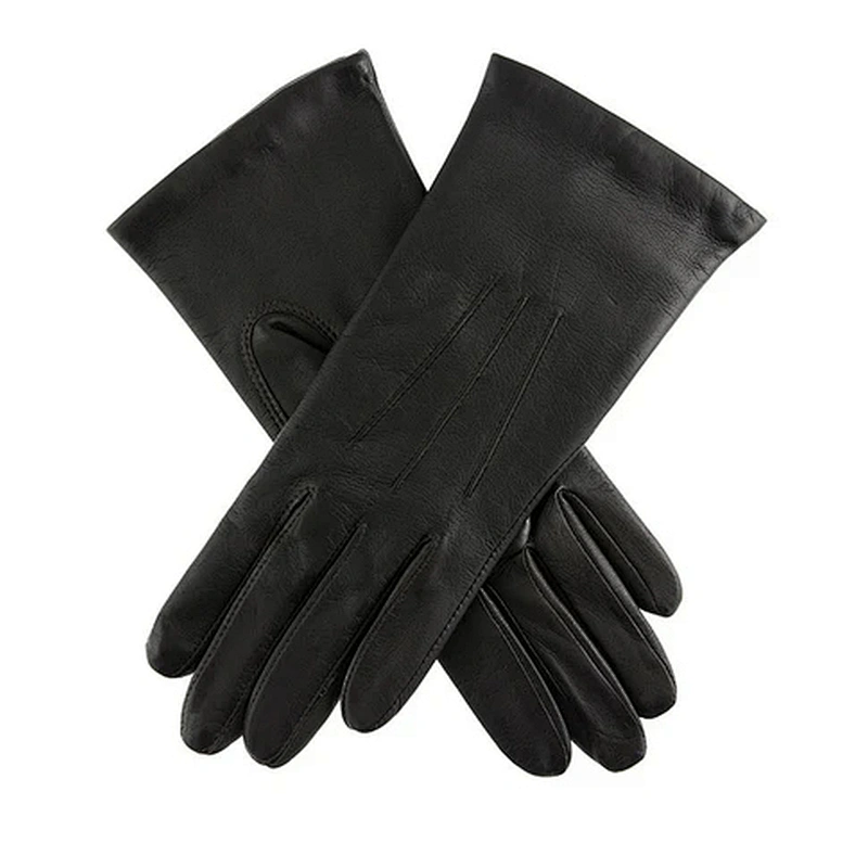 Fashion Gloves with 3 Points Hairsheep Leather Gloves
