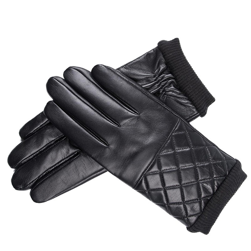 Men Custom Ethiopian Goatskin Dress Winter Warm Leather Glovesskin