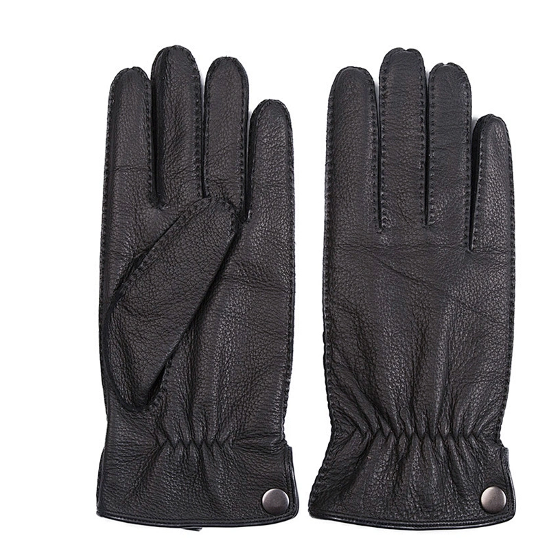 Mens Genuine Deerskin Car Driving Handjob Custom made Leather Gloves Winter