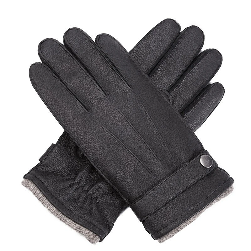 Ladies' Custom Made Luxury Real Rabbit Fur Cuff Leather Gloves for Winter