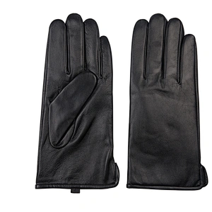 Ladies' Custom Made Luxury Real Rabbit Fur Cuff Leather Gloves for Winter