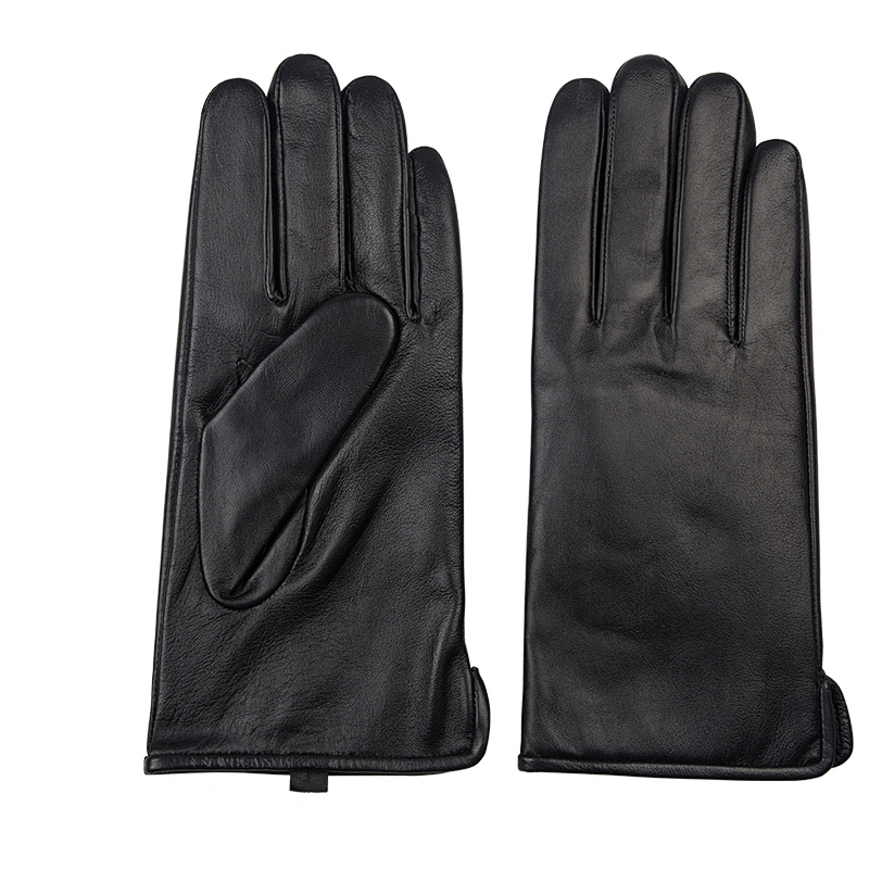Ladies' Custom Made Luxury Real Rabbit Fur Cuff Leather Gloves for Winter