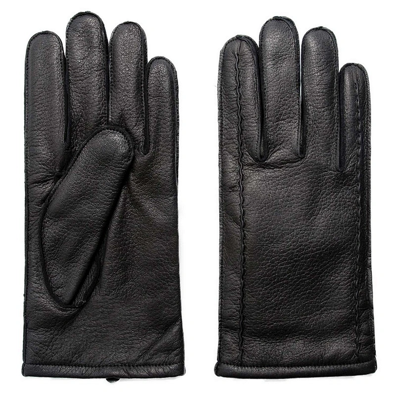 Ladies' Custom Made Luxury Real Rabbit Fur Cuff Leather Gloves for Winter