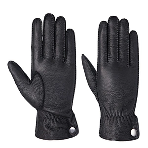 Mens Genuine Deerskin Car Driving Handjob Custom made Leather Gloves Winter