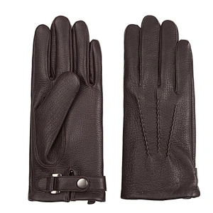 Ladies' Custom Made Luxury Real Rabbit Fur Cuff Leather Gloves for Winter