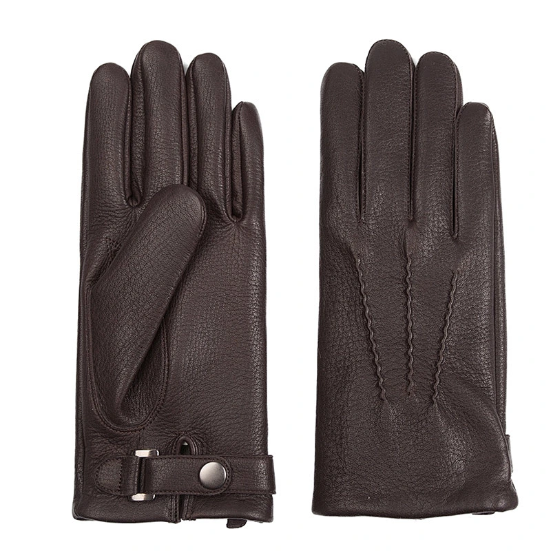 Ladies' Custom Made Luxury Real Rabbit Fur Cuff Leather Gloves for Winter