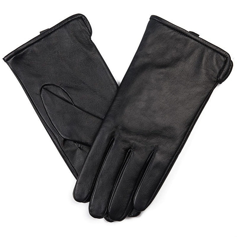 Ladies' Custom Made Luxury Real Rabbit Fur Cuff Leather Gloves for Winter
