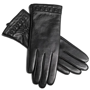 Wine Ladies Sheep Leather   Gloves  For Daily Life