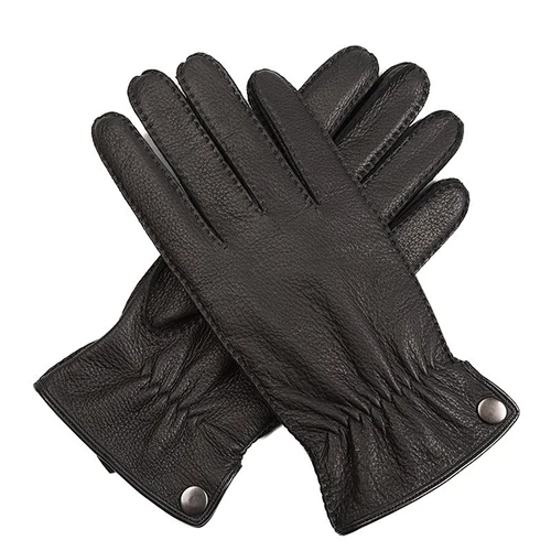 Ladies' Custom Made Luxury Real Rabbit Fur Cuff Leather Gloves for Winter