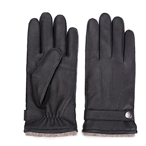 Ladies' Custom Made Luxury Real Rabbit Fur Cuff Leather Gloves for Winter