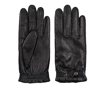 Men's Genuine Sheepskin handmade Winter Driving Leather Gloves for Boys