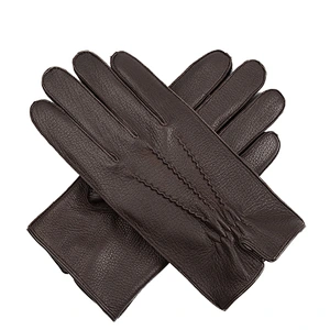 Ladies' Custom Made Luxury Real Rabbit Fur Cuff Leather Gloves for Winter