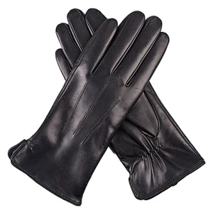 Genuine Goat Skin Sheepskin Leather Bike Car Driving Gloves for Men