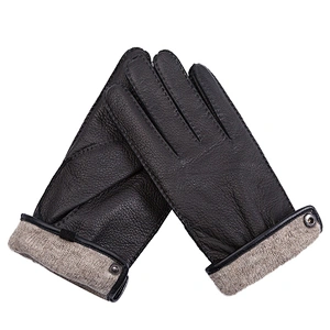 Mens Genuine Deerskin Car Driving Handjob Custom made Leather Gloves Winter
