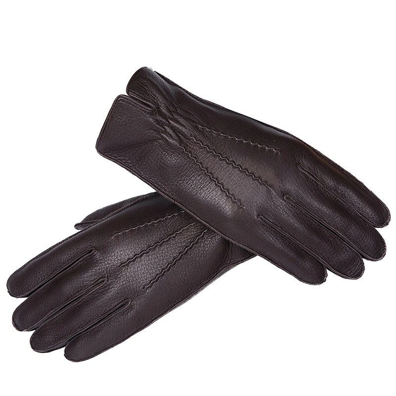 Custom Fashion Luxury China Manufacturer Wholesale Men Cheap Winter Warm Real Genuine Deerskin Car Driving Leather Palm Gloves