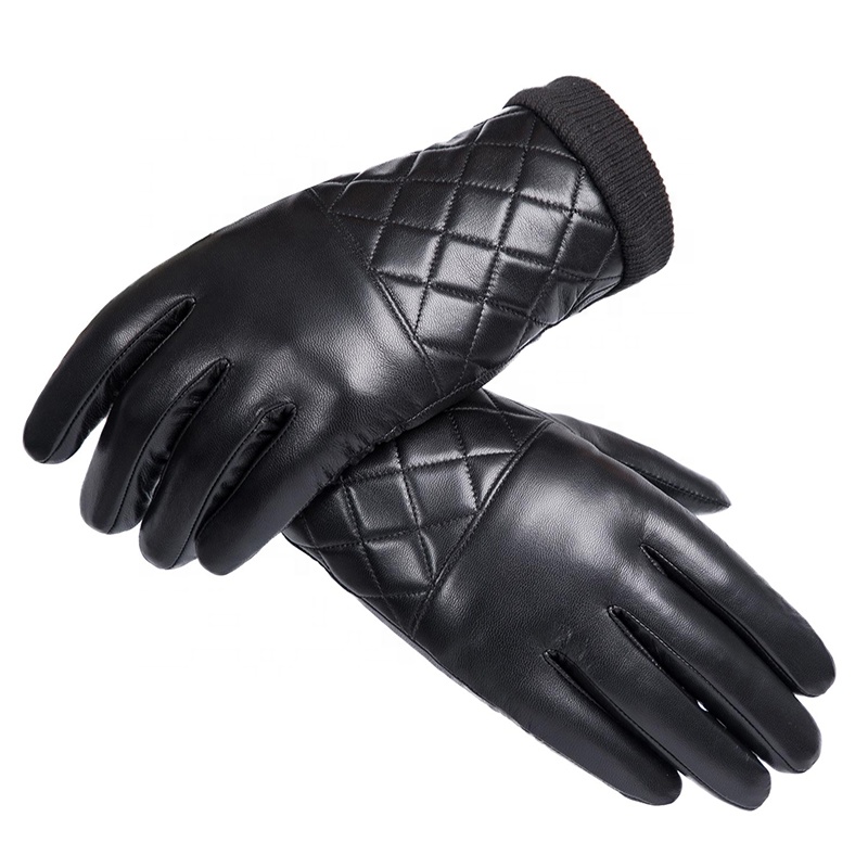 Men Custom Ethiopian Goatskin Dress Winter Warm Leather Glovesskin